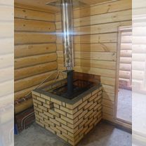 Печь для бани. Банная печь. Дымоход